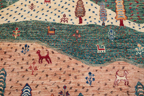 Kazak Multicolor Hand Knotted 33 X 410  Area Rug 700-148329 Image 3