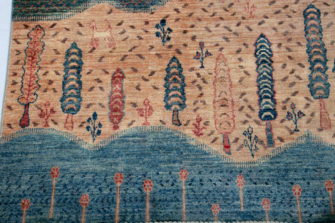 Kazak Multicolor Hand Knotted 33 X 410  Area Rug 700-148330 Image 4