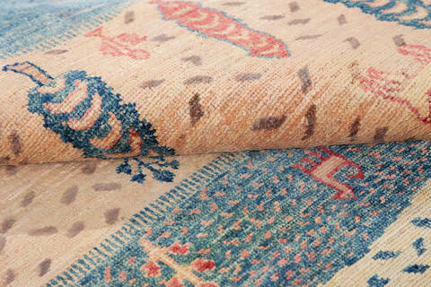 Kazak Multicolor Hand Knotted 33 X 410  Area Rug 700-148330 Image 6