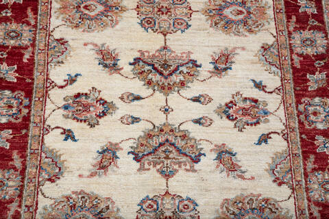 Chobi Beige Hand Knotted 31 X 44  Area Rug 700-148335 Image 3
