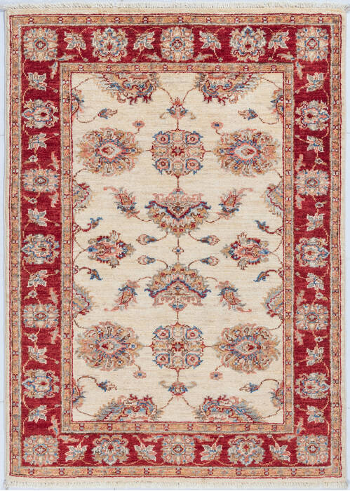 Chobi Beige Hand Knotted 31 X 44  Area Rug 700-148335 Image 0