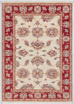 Afghan Chobi Beige Rectangle 3x4 ft Wool Carpet 148335
