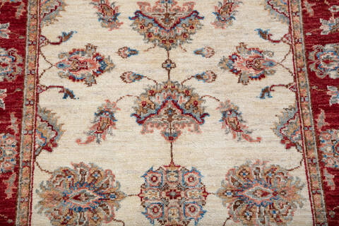 Chobi Beige Hand Knotted 31 X 47  Area Rug 700-148336 Image 3