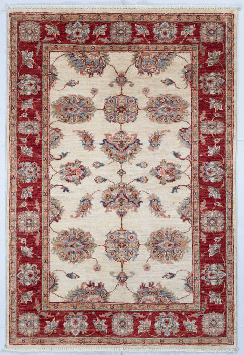Chobi Beige Hand Knotted 31 X 47  Area Rug 700-148336 Image 0