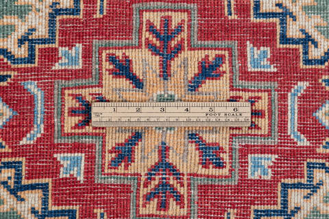 Kazak Green Hand Knotted 33 X 410  Area Rug 700-148341 Image 6