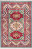 Kazak Green Hand Knotted 34 X 410  Area Rug 700-148343 Thumb 0