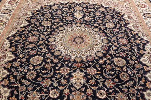 Pak-Persian Black Hand Knotted 82 X 105  Area Rug 700-148346 Image 3