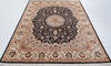 Pak-Persian Black Hand Knotted 82 X 105  Area Rug 700-148346 Thumb 1