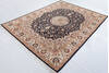 Pak-Persian Black Hand Knotted 82 X 105  Area Rug 700-148346 Thumb 2
