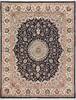 Pak-Persian Black Hand Knotted 82 X 105  Area Rug 700-148346 Thumb 0