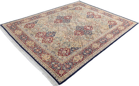 Pak-Persian Blue Hand Knotted 81 X 105  Area Rug 700-148347 Image 2