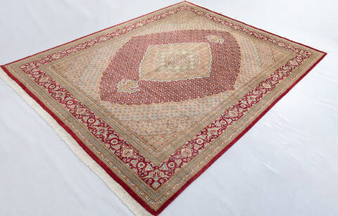 Pak-Persian Red Hand Knotted 81 X 104  Area Rug 700-148349 Image 2