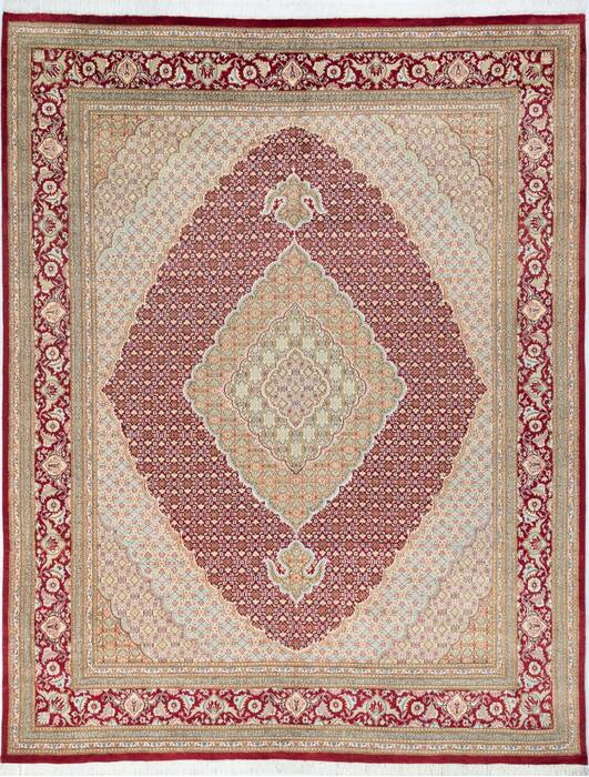 Pak-Persian Red Hand Knotted 81 X 104  Area Rug 700-148349 Image 0