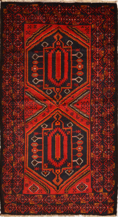Baluch Red Hand Knotted 33 X 61  Area Rug 100-15170 Image 0