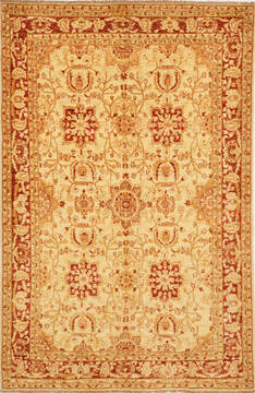 Pakistani Chobi Brown Rectangle 5x8 ft Wool Carpet 15446