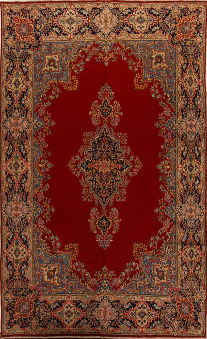 Kerman Red Hand Knotted 98 X 160  Area Rug 251-15659 Image 0