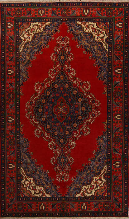 Tabriz Red Hand Knotted 910 X 157  Area Rug 251-15674 Image 0