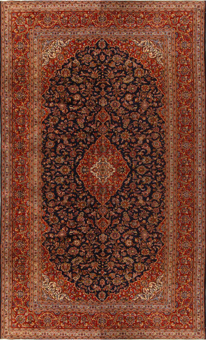 Ardakan Blue Hand Knotted 910 X 163  Area Rug 251-15680 Image 0
