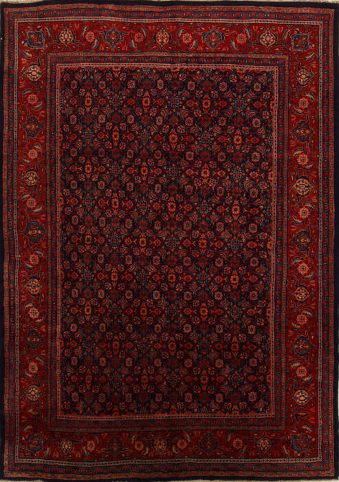 Mahal Blue Hand Knotted 810 X 126  Area Rug 251-15701 Image 0