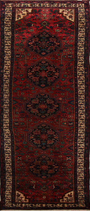 Heriz Red Runner Hand Knotted 33 X 169  Area Rug 251-15714 Image 0