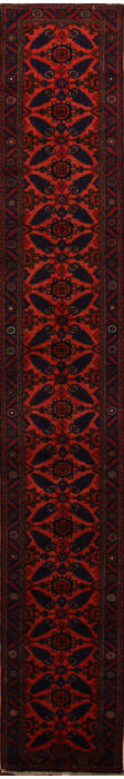 Zanjan Purple Runner Hand Knotted 26 X 161  Area Rug 251-15721 Image 0