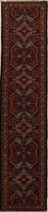 Mehravan Blue Runner Hand Knotted 29 X 129  Area Rug 250-15859 Image 0