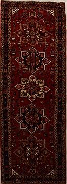 Persian Heriz Red Runner 10 to 12 ft Wool Carpet 15880