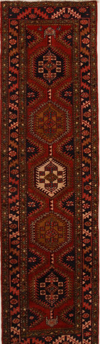 Heriz Red Runner Hand Knotted 39 X 144  Area Rug 250-15932 Image 0