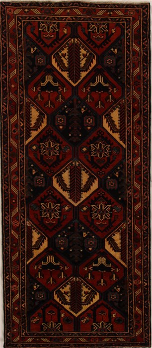 Bakhtiar Multicolor Runner Hand Knotted 311 X 96  Area Rug 250-15945 Image 0