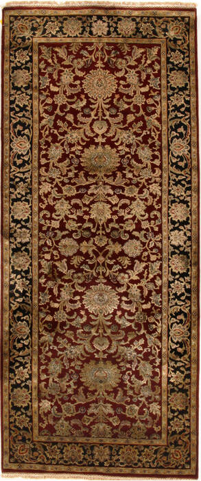 Agra Red Runner Hand Knotted 41 X 911  Area Rug 250-15949 Image 0