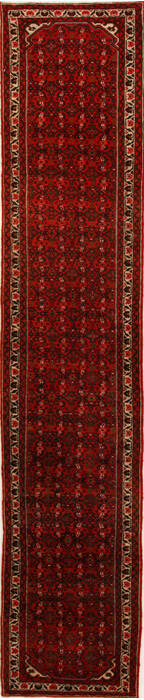 Hossein Abad Red Runner Hand Knotted 27 X 132  Area Rug 250-15965 Image 0