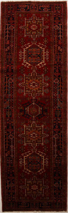 Karajeh Red Runner Hand Knotted 36 X 111  Area Rug 250-15982 Image 0