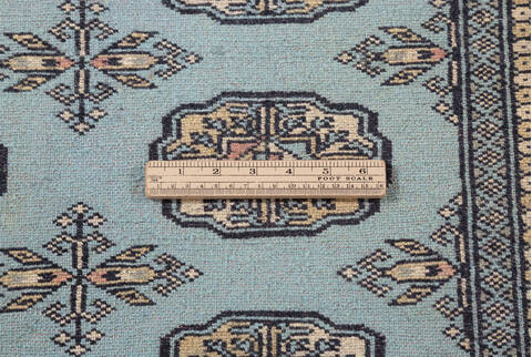 Bokhara Light Blue Hand Knotted 48 X 68  Area Rug 700-155551 Image 6