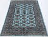 Bokhara Light Blue Hand Knotted 48 X 68  Area Rug 700-155551 Thumb 1