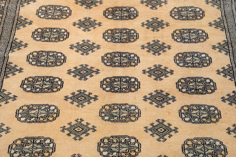 Bokhara Beige Hand Knotted 42 X 69  Area Rug 700-155572 Image 2