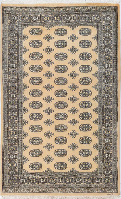Bokhara Beige Hand Knotted 42 X 69  Area Rug 700-155572 Image 0