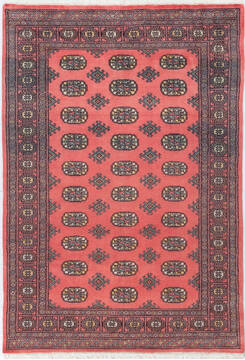 Bokhara Purple Hand Knotted 4'1" X 5'11"  Area Rug 700-155576