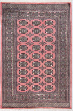 Pakistani Bokhara Purple Rectangle 5x7 ft Wool Carpet 155584