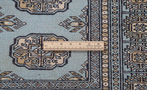 Bokhara Light Blue Hand Knotted 47 X 69  Area Rug 700-155585 Image 6