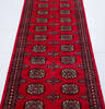 Bokhara Red Runner Hand Knotted 27 X 102  Area Rug 700-155599 Thumb 2
