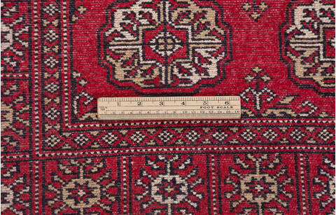 Bokhara Red Runner Hand Knotted 28 X 104  Area Rug 700-155601 Image 6