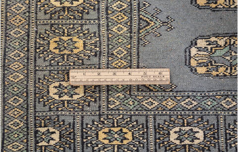 Bokhara Grey Runner Hand Knotted 210 X 96  Area Rug 700-155604 Image 6
