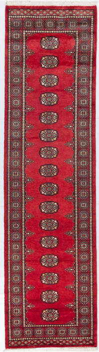Bokhara Red Runner Hand Knotted 27 X 910  Area Rug 700-155605 Image 1