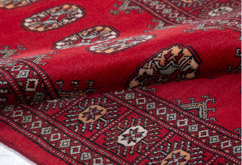 Bokhara Red Runner Hand Knotted 27 X 79  Area Rug 700-155625 Image 5