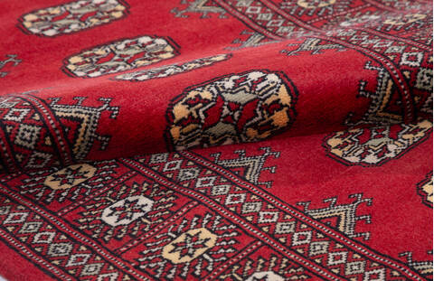 Bokhara Red Runner Hand Knotted 27 X 710  Area Rug 700-155626 Image 5