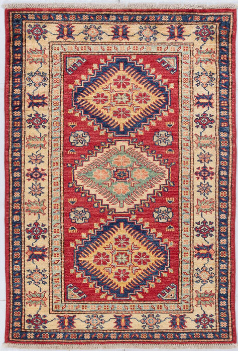 Kazak Red Hand Knotted 29 X 40  Area Rug 700-155683 Image 0