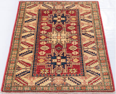 Kazak Red Hand Knotted 210 X 41  Area Rug 700-155688 Image 1