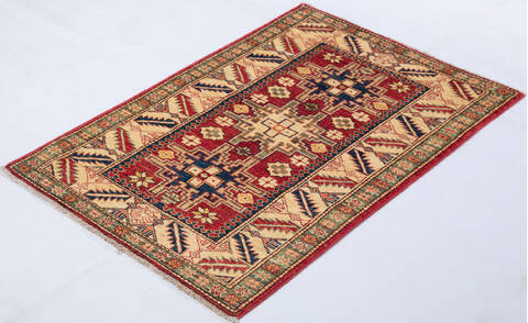Kazak Red Hand Knotted 210 X 41  Area Rug 700-155688 Image 2