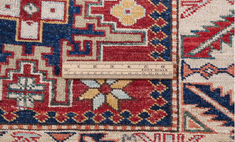 Kazak Red Hand Knotted 210 X 41  Area Rug 700-155688 Image 7
