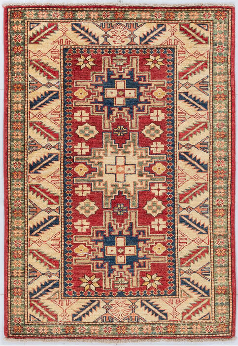 Kazak Red Hand Knotted 210 X 41  Area Rug 700-155688 Image 0